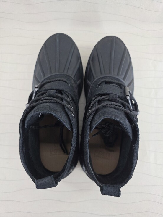Polo Ralph Lauren Mens OSLO Low Black Leather Waterproof Duck Boots Size 10.5D main image 12